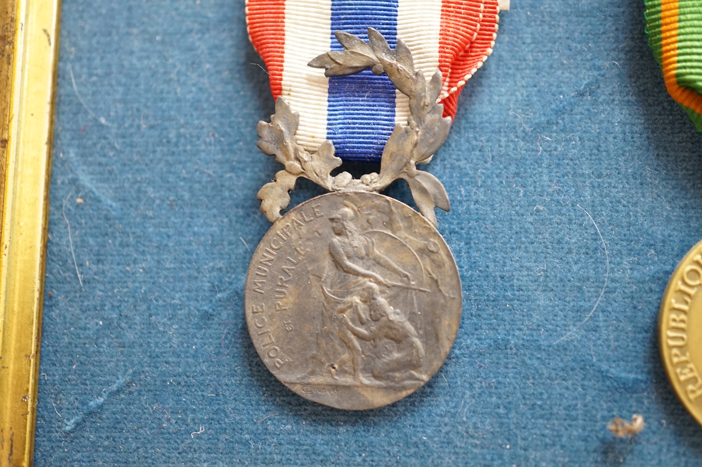 Eighteen French medals, including The War Cross, TOE French Legion Cross, Medal of Honour, Croix du Combatant Medal, WWI Commemorative Medal, 1870 Military Medal, 1914-18 Victory Medal, etc.